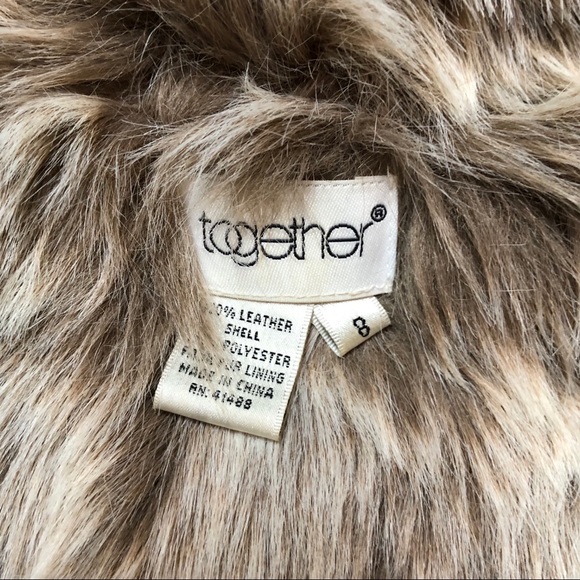 TOGETHER Pink Leather Faux Fur Hooded Vest - Picture 4 of 6